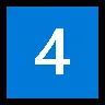 Keycap: 4 Emoji 4️⃣ image - Microsoft Windows 10 Segoe UI Emoji style