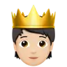 Person With Crown: Light Skin Tone Emoji 🫅🏻 image - Apple style