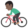 Person Biking: Dark Skin Tone Emoji 🚴🏿 image - EmojiTwo style
