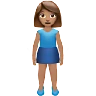 Woman Standing: Medium Skin Tone Emoji 🧍🏽‍♀️ image - Apple style