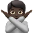 Person Gesturing No: Dark Skin Tone