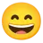 Volto sorridente con la bocca aperta e gli occhi sorridenti