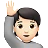 Person Raising Hand: Light Skin Tone