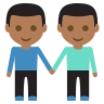 Men Holding Hands: Medium-Dark Skin Tone Emoji 👬🏾 image - EmojiTwo style