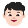 Boy: Light Skin Tone Emoji 👦🏻 image - Microsoft Classic 2D style