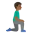 Man Kneeling Facing Right: Medium-Dark Skin Tone