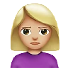 Woman Pouting: Medium-Light Skin Tone Emoji 🙎🏼‍♀️ image - Apple style