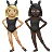 Women With Bunny Ears: Medium-Light Skin Tone, Dark Skin Tone
