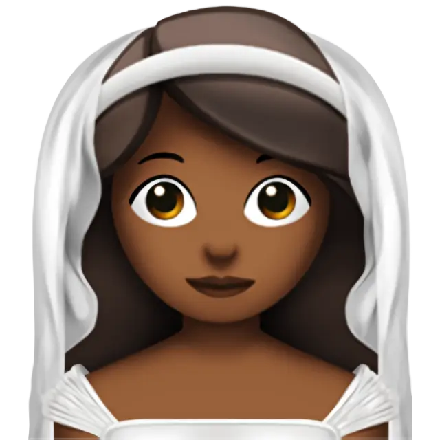 Woman With Veil: Medium-Dark Skin Tone