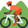 Person Mountain Biking: Dark Skin Tone Emoji 🚵🏿 image - Twitter / X (Twemoji) style