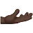 Palm Up Hand: Dark Skin Tone