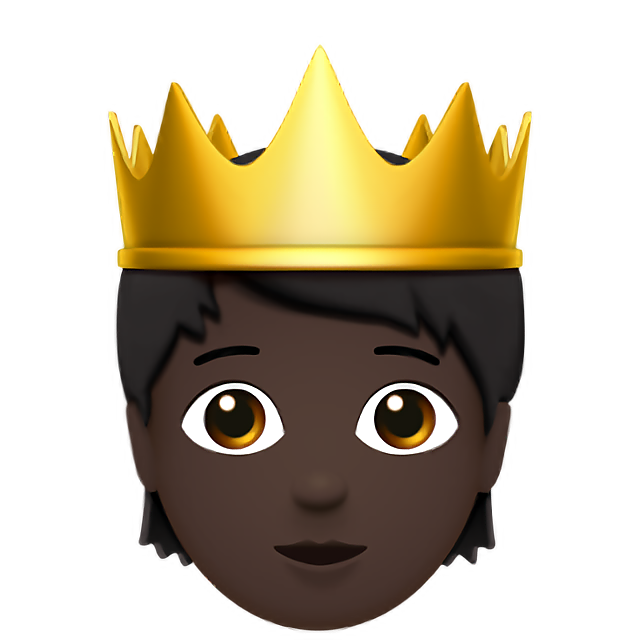 Person With Crown: Dark Skin Tone