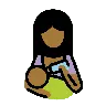 Woman Feeding Baby: Medium-Dark Skin Tone Emoji 👩🏾‍🍼 image - OpenMoji style