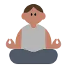 Person In Lotus Position: Medium Skin Tone Emoji 🧘🏽 image - Tossface style