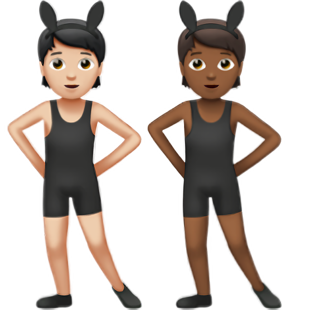 People With Bunny Ears: Light Skin Tone, Medium-Dark Skin Tone