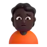 Person Frowning: Dark Skin Tone Emoji 🙍🏿 image - Microsoft 3D Fluent style