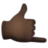 Call Me Hand: Dark Skin Tone Emoji 🤙🏿 image - WhatsApp style