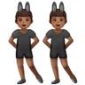 Men With Bunny Ears: Medium-Dark Skin Tone Emoji 👯🏾‍♂️ image - Samsung style