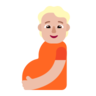 Pregnant Person: Medium-Light Skin Tone Emoji 🫄🏼 image - Microsoft Classic 2D style