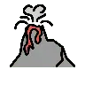 Emoji Vulcano 🌋 image - OpenMoji style