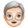 Older Person: Light Skin Tone Emoji 🧓🏻 image - Huawei Harmony OS style