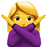 Woman Gesturing No Emoji 🙅‍♀️ image - Apple style