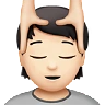 Person Getting Massage: Light Skin Tone Emoji 💆🏻 image - Apple style