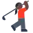 Woman Golfing: Dark Skin Tone