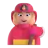 Woman Firefighter: Medium-Light Skin Tone