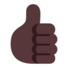 Thumbs Up: Dark Skin Tone Emoji 👍🏿 image - Microsoft Classic 2D style
