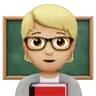 Teacher: Medium-Light Skin Tone Emoji 🧑🏼‍🏫 image - Apple style