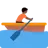 Person Rowing Boat: Dark Skin Tone