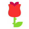 Rosa Emoji 🌹 image - Microsoft Classic 2D style