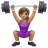 Woman Lifting Weights: Medium Skin Tone