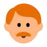 Man: Medium-Light Skin Tone, Red Hair Emoji 👨🏼‍🦰 image - Tossface style