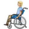 Person In Manual Wheelchair: Medium-Light Skin Tone Emoji 🧑🏼‍🦽 image - WhatsApp style