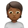 Person Frowning: Medium-Dark Skin Tone Emoji 🙍🏾 image - Apple style