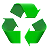 Czarny uniwersalny symbol recyklingu