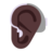 Ear With Hearing Aid: Dark Skin Tone