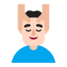 Man Getting Massage: Light Skin Tone Emoji 💆🏻‍♂️ image - Microsoft Classic 2D style