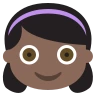 Girl: Dark Skin Tone Emoji 👧🏿 image - EmojiTwo style