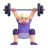 Woman Lifting Weights: Medium-Light Skin Tone