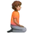 Person Kneeling Facing Right: Medium Skin Tone