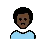 Man Pouting: Dark Skin Tone Emoji 🙎🏿‍♂️ image - OpenMoji style