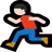 Person Running: Light Skin Tone