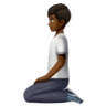 Person Kneeling: Medium-Dark Skin Tone Emoji 🧎🏾 image - Huawei Harmony OS style
