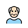 Old Man: Light Skin Tone Emoji 👴🏻 image - OpenMoji style