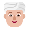 Person Wearing Turban: Medium-Light Skin Tone Emoji 👳🏼 image - Microsoft Classic 2D style