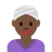 Woman Wearing Turban: Dark Skin Tone
