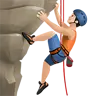 Man Climbing: Light Skin Tone Emoji 🧗🏻‍♂️ image - Apple style
